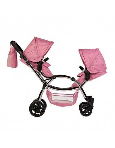 Roma Darcie Twin Dolls Pram-Pink Roma Darcie Twin Dolls Pram-Pink