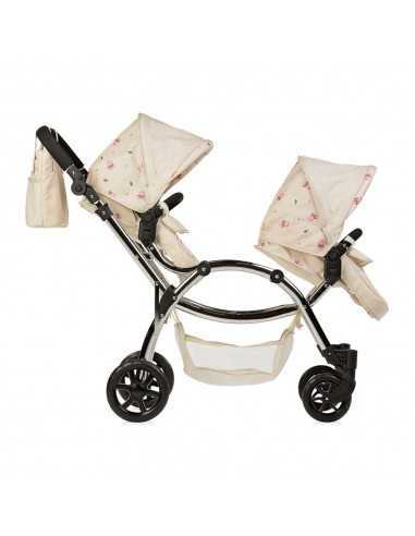 Roma Darcie Twin Dolls Pram-Cream Roma Darcie Twin Dolls Pram-Cream