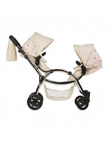 Roma Darcie Twin Dolls Pram-Cream Roma Darcie Twin Dolls Pram-Cream