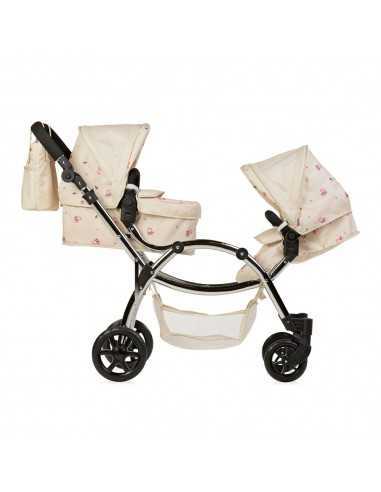 Roma Darcie Twin Dolls Pram-Cream Roma Darcie Twin Dolls Pram-Cream