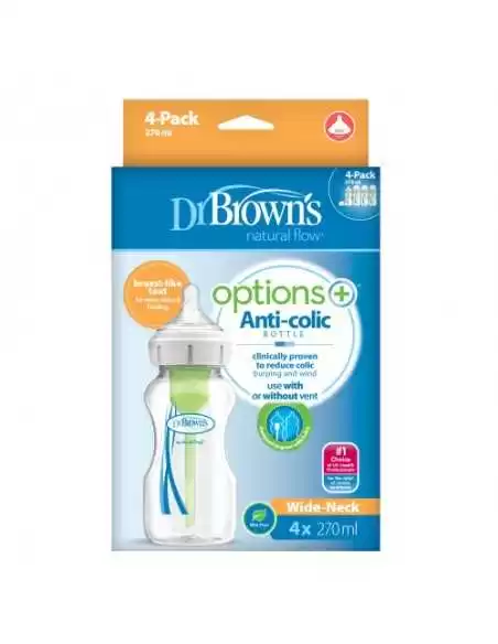 Dr Brown's Options+ Bottle Glass 150Ml Wide Neck X1 Dr Browns