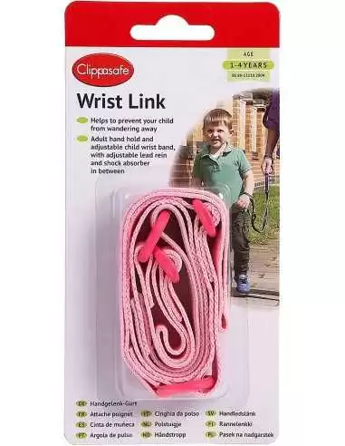 Clippasafe Harness Wrist Link-Pink