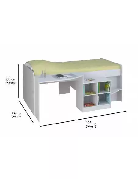 Kidsaw Pilot Cabin Bed-White Kidsaw