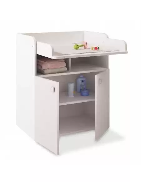 Kidsaw Kudl Kids Changing Board Cupboard With Storage-White Kidsaw