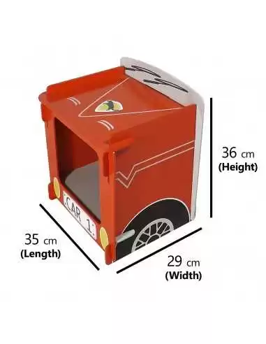 Kidsaw Racing Car Bedside-Red Kidsaw Racing Car Bedside-Red
