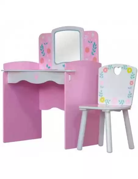 Kidsaw Country Cottage Dressing Table-Pink Kidsaw