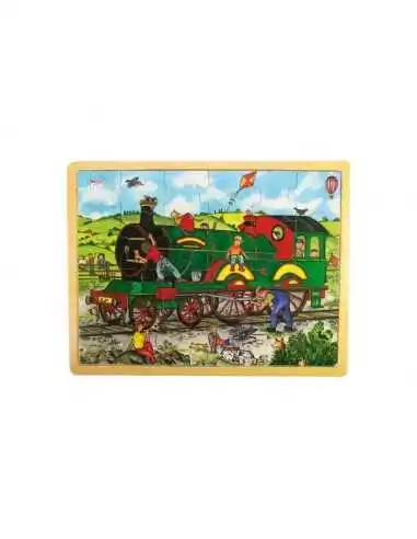 Bigjigs Toys Tray Puzzle Train-Green