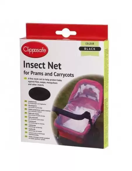 Clippasafe Pram & Carrycot Insect Net-Black Clippasafe