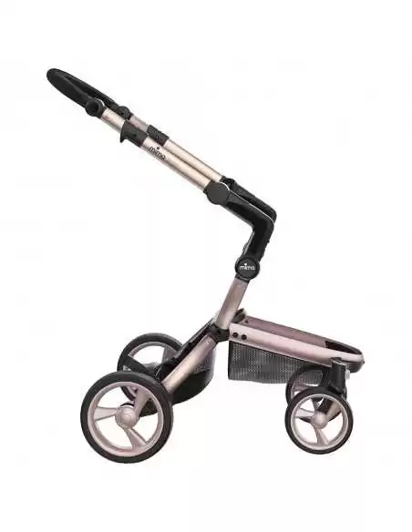 mima Xari 3-in-1 Rose Gold Chassis Pushchair-Snow White/Pure Black Mima