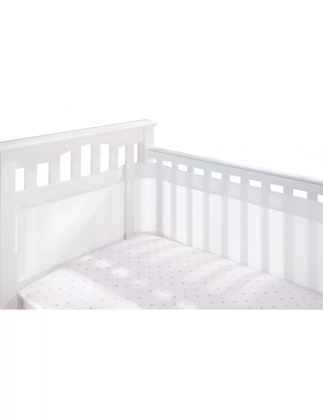 Breathable Baby Mesh Airflow Cot Liner White