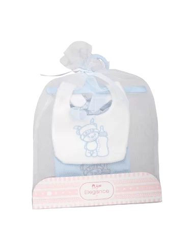 Arias Set of 2 Bibs - Blue and White