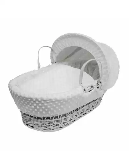 Kinder Valley White Dimple White Wicker Moses Basket 