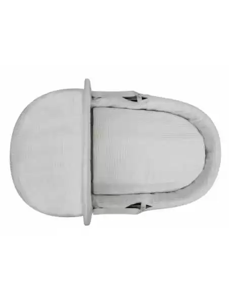 Kinder Valley White Waffle Grey Wicker Moses Basket 