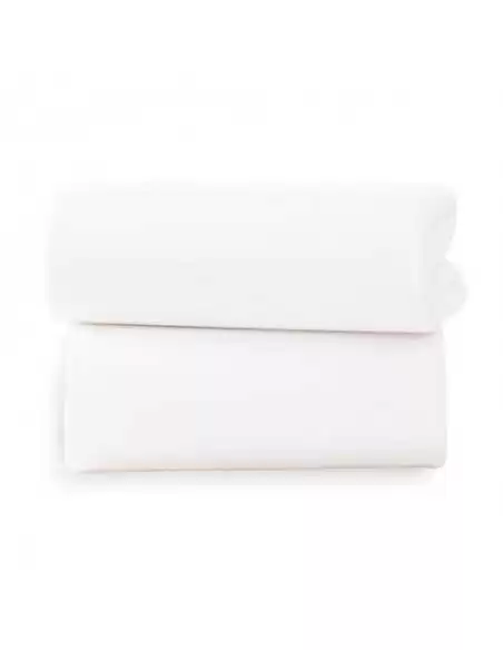 Clair de Lune 2 Pack Universal Bedside Crib Fitted Sheets - 50 x 90 cm Clair De Lune