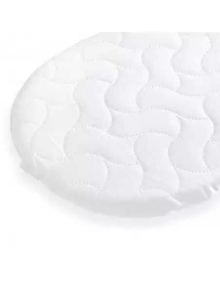 Clair de Lune Quilted Microfibre Palm Moses Basket/Noah Pod Mattress (74 x 28 cm) Clair De Lune