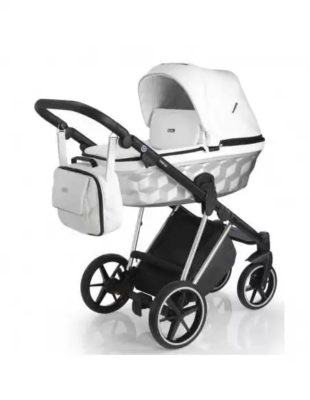 Mee go Milano Plus Special Edition Travel System-White Leatherette Mee Go
