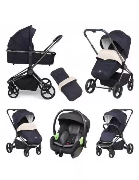 Mee go Pure Travel System With i-Size Car Seat-True Blue Mee Go