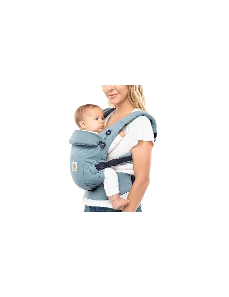 ErgoBaby Adapt Soft Touch Cotton Baby Carrier-Slate Blue ErgoBaby