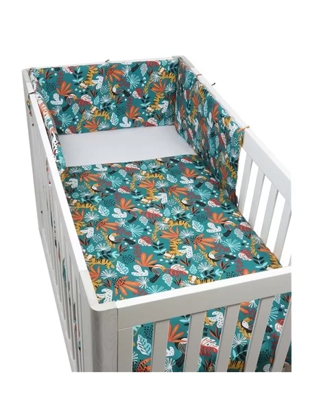 Jane Forrest 3 Piece Reversible Cot Bed Set-Rainforest Johnston Prams