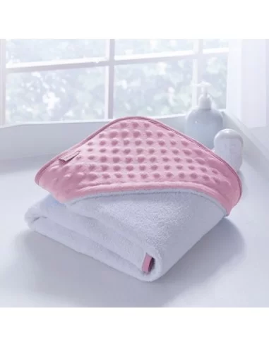 Clair de Lune Dimple Hooded Towel-Pink Clair de Lune Dimple Hooded Towel-Pink