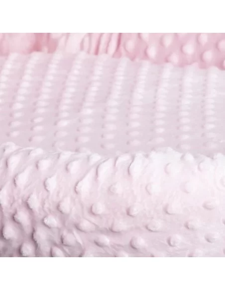 Clair de Lune Dimple White Wicker Moses Basket-Pink Clair De Lune