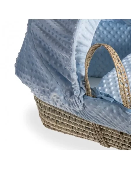 Clair De Lune Dimple Palm Moses Basket-Blue Clair De Lune