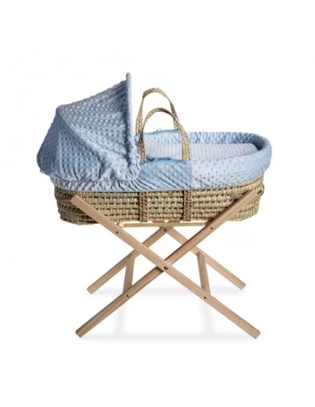 Clair De Lune Dimple Palm Moses Basket-Blue Clair De Lune
