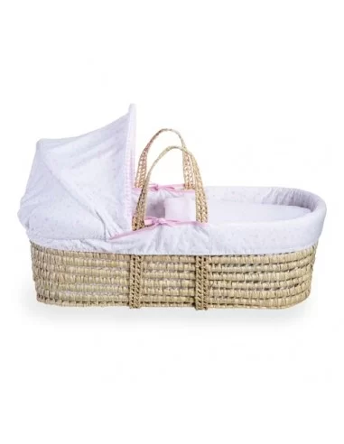 Clair de lune pink dimple best sale moses basket