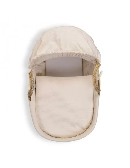 Clair de Lune Waffle Palm Moses Basket-Cream Clair De Lune