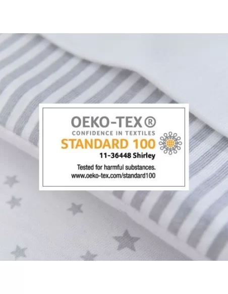 Clair de Lune Stars & Stripes 2 Pack Universal Bedside Crib Fitted Sheets Clair De Lune