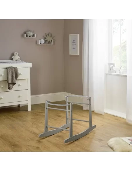 Clair de Lune Standard Rocking Moses Basket Rocking Stand-Grey Clair De Lune