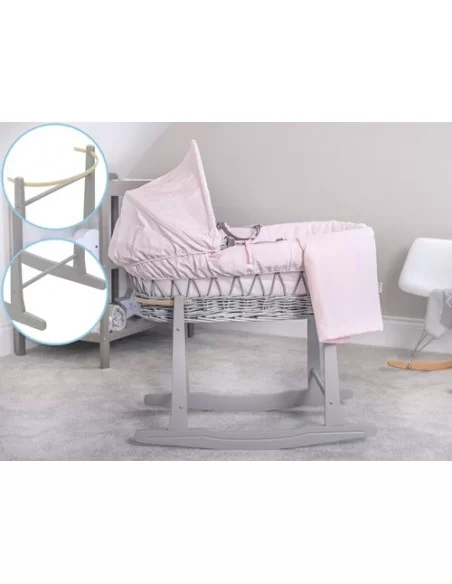 Clair de Lune Standard Rocking Moses Basket Rocking Stand-Grey Clair De Lune