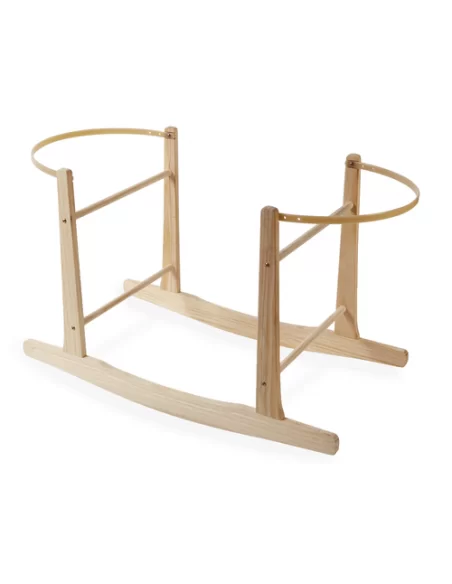 Clair de Lune Standard Rocking Moses Basket Rocking Stand-Natural Clair De Lune