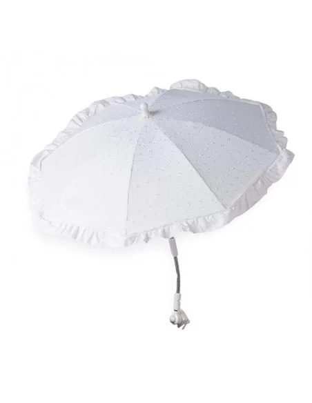 Clair de Lune Broderie Anglaise Sun Parasol-White Clair De Lune