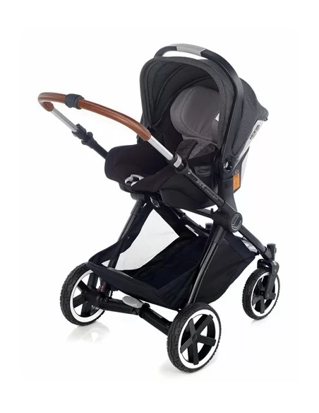 Jane Crosslight Micro Koos iSize R1 10 Piece Travel System Bundle-Cold Black Johnston Prams