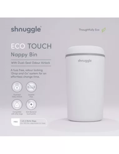 Shnuggle Change Time Eco-Touch Nappy Bin