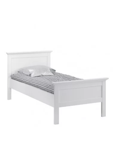 FTG Paris Single Bed (90 x 200) White