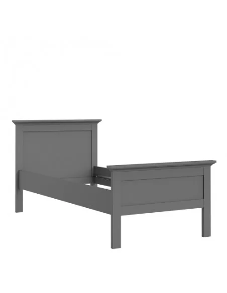 FTG Paris Single Bed (90 x 200)-Matt Grey Furniture To Go