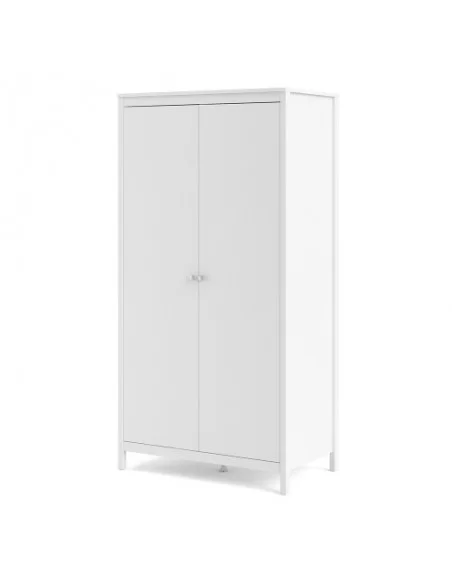 FTG Madrid Wardrobe With 2 Doors-White Furniture To Go