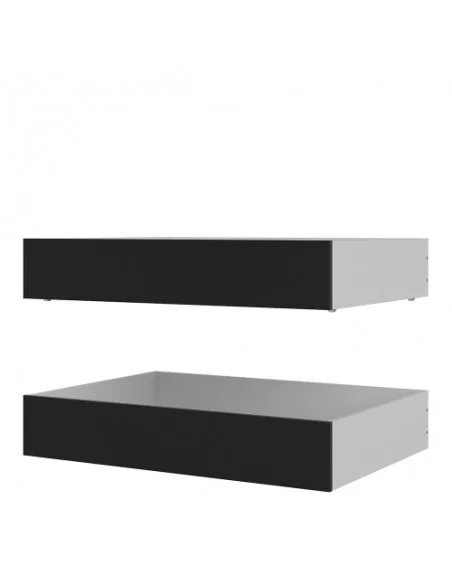 FTG Naia Set of 2 Underbed Drawers-Black Matt Furniture To Go