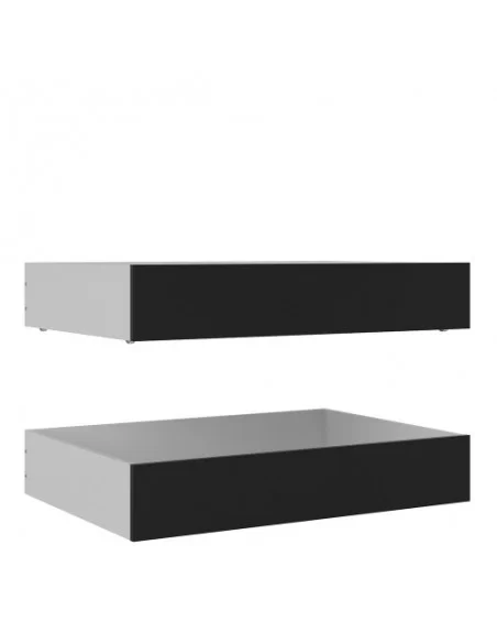 FTG Naia Set of 2 Underbed Drawers-Black Matt Furniture To Go