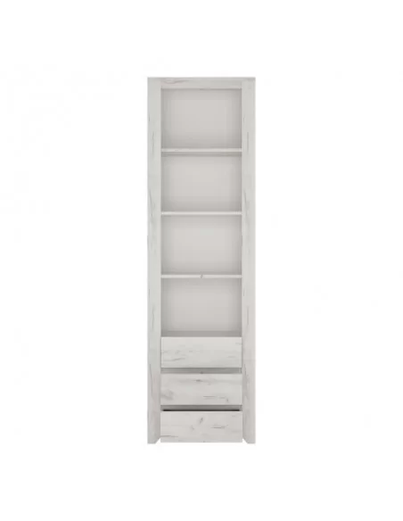 FTG Angel Tall Narrow 3 Drawer Bookcase Furniture To Go