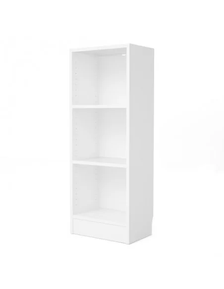 FTG Basic Low Narrow Bookcase-Pearl White Furniture To Go