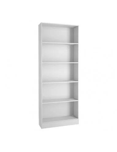 FTG Basic Tall Wide Bookcase-White