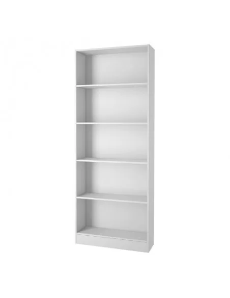 FTG Basic Tall Wide Bookcase-White Furniture To Go