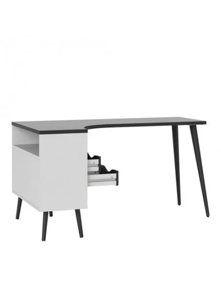 FTG Oslo Desk 2 Drawer-Black Matt Furniture To Go