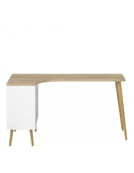 FTG Oslo Desk 2 Drawer-White & Oak Furniture To Go