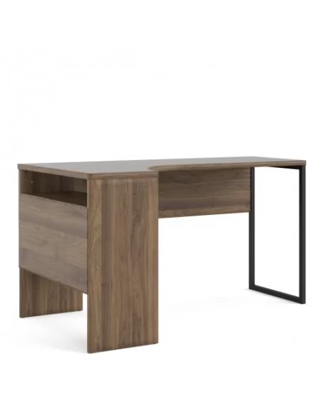 FTG Function Plus Corner Desk 2 Drawers-Walnut Furniture To Go