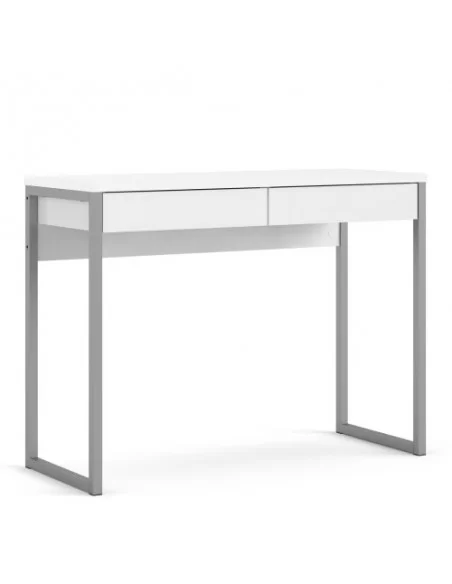 FTG Function Plus Desk 2 Drawers-White High Gloss Furniture To Go