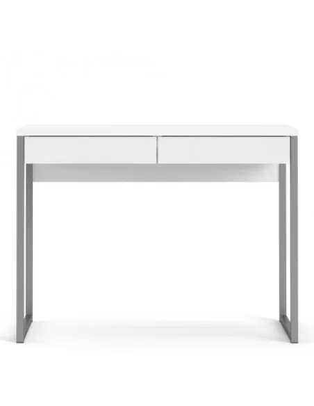 FTG Function Plus Desk 2 Drawers-White High Gloss Furniture To Go